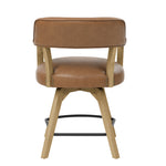 Steve Silver Furniture - RYLIE COUNTER CHAIR - Light Brown Wood|Faux Leather - Chairs - Additional View 6