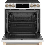 CAFE MATTE WHITE SLIDE-IN ELECTRIC RANGE WITH RADIENT AND CONVECTION - White|Black - Ranges - Additional View 1