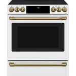 CAFE MATTE WHITE SLIDE-IN ELECTRIC RANGE WITH RADIENT AND CONVECTION - White|Black - Ranges - Additional View 27