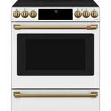 CAFE MATTE WHITE SLIDE-IN ELECTRIC RANGE WITH RADIENT AND CONVECTION - White|Black - Ranges - Additional View 27