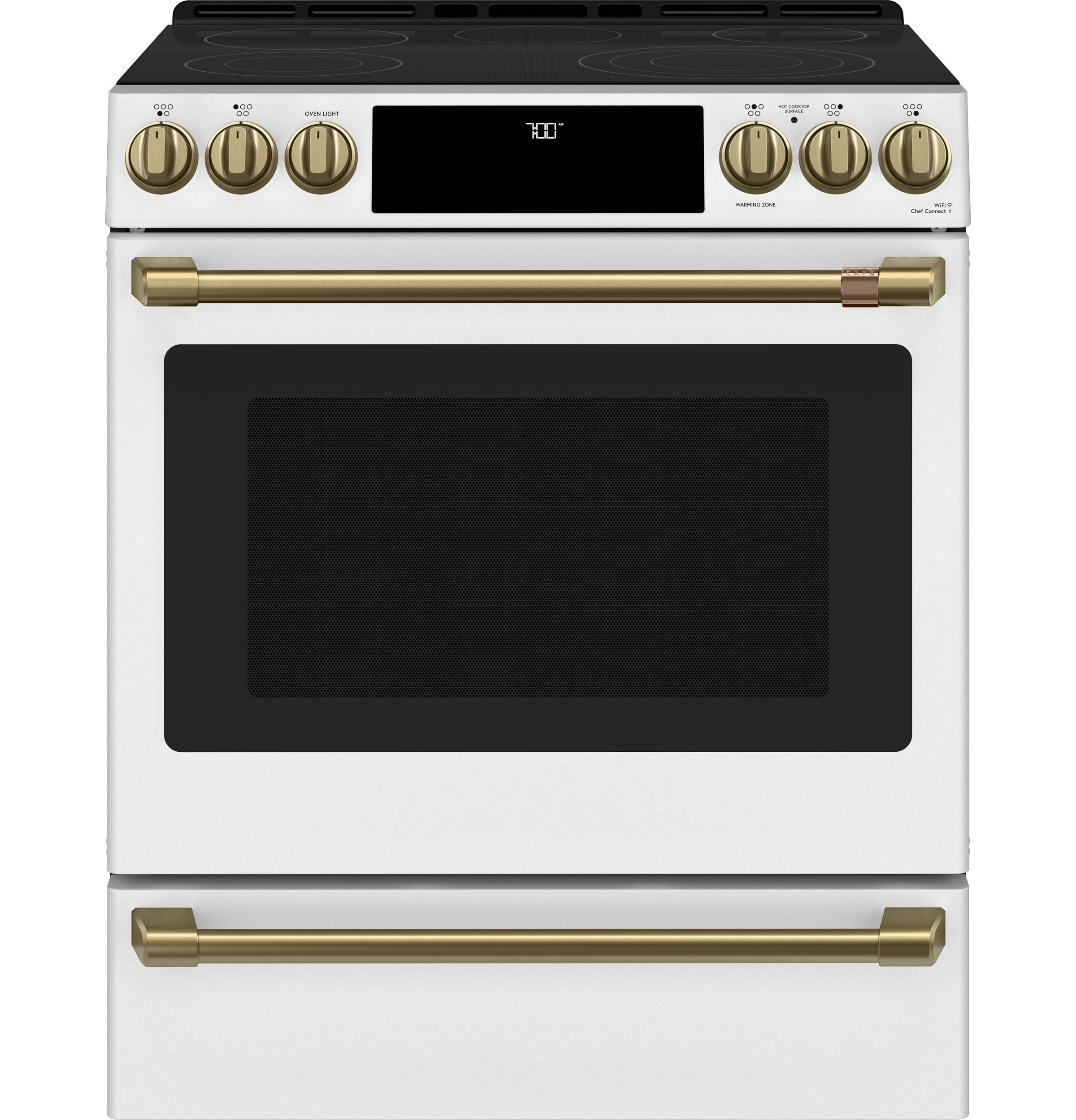 CAFE MATTE WHITE SLIDE-IN ELECTRIC RANGE WITH RADIENT AND CONVECTION - White|Black - Ranges - Additional View 27