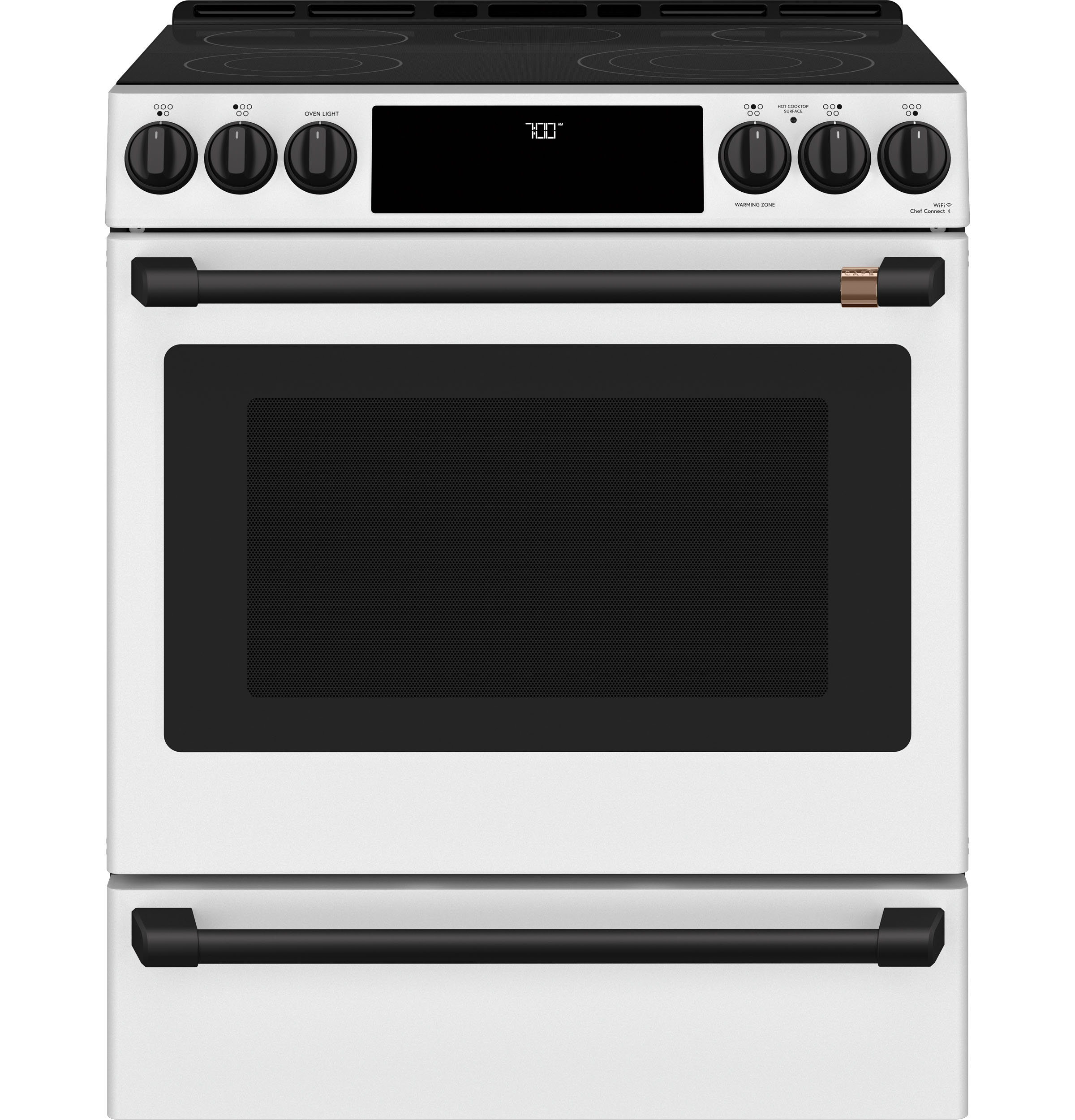 CAFE MATTE WHITE SLIDE-IN ELECTRIC RANGE WITH RADIENT AND CONVECTION - White|Black - Ranges - Additional View 28