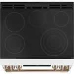 CAFE MATTE WHITE SLIDE-IN ELECTRIC RANGE WITH RADIENT AND CONVECTION - White|Black - Ranges - Additional View 3