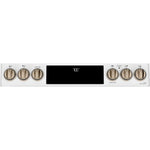 CAFE MATTE WHITE SLIDE-IN ELECTRIC RANGE WITH RADIENT AND CONVECTION - White|Black - Ranges - Additional View 4