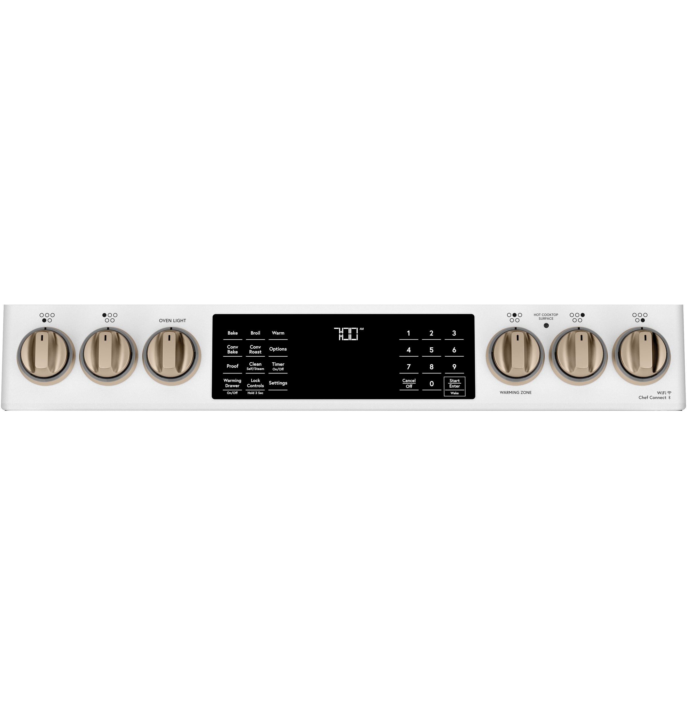 CAFE MATTE WHITE SLIDE-IN ELECTRIC RANGE WITH RADIENT AND CONVECTION - White|Black - Ranges - Additional View 5