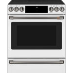 CAFE MATTE WHITE SLIDE-IN ELECTRIC RANGE WITH RADIENT AND CONVECTION - White|Black - Ranges - Additional View 23