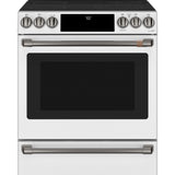 CAFE MATTE WHITE SLIDE-IN ELECTRIC RANGE WITH RADIENT AND CONVECTION - White|Black - Ranges - Additional View 23