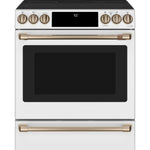 CAFE MATTE WHITE SLIDE-IN ELECTRIC RANGE WITH RADIENT AND CONVECTION - White|Black - Ranges - Additional View 24