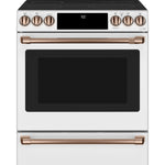 CAFE MATTE WHITE SLIDE-IN ELECTRIC RANGE WITH RADIENT AND CONVECTION - White|Black - Ranges - Additional View 25