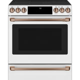 CAFE MATTE WHITE SLIDE-IN ELECTRIC RANGE WITH RADIENT AND CONVECTION - White|Black - Ranges - Additional View 25