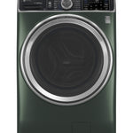 GE JADE GREEN FRONT LOAD 5.5CU SMART WASHER WITH STEAM - Dark Green - Washers