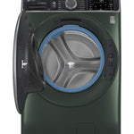 GE JADE GREEN FRONT LOAD 5.5CU SMART WASHER WITH STEAM - Dark Green - Washers - Additional View 1