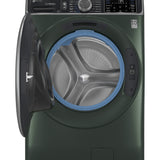 GE JADE GREEN FRONT LOAD 5.5CU SMART WASHER WITH STEAM - Dark Green - Washers - Additional View 1