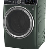 GE JADE GREEN FRONT LOAD 5.5CU SMART WASHER WITH STEAM - Dark Green - Washers - Additional View 4