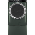 GE JADE GREEN FRONT LOAD 5.5CU SMART WASHER WITH STEAM - Dark Green - Washers - Additional View 5