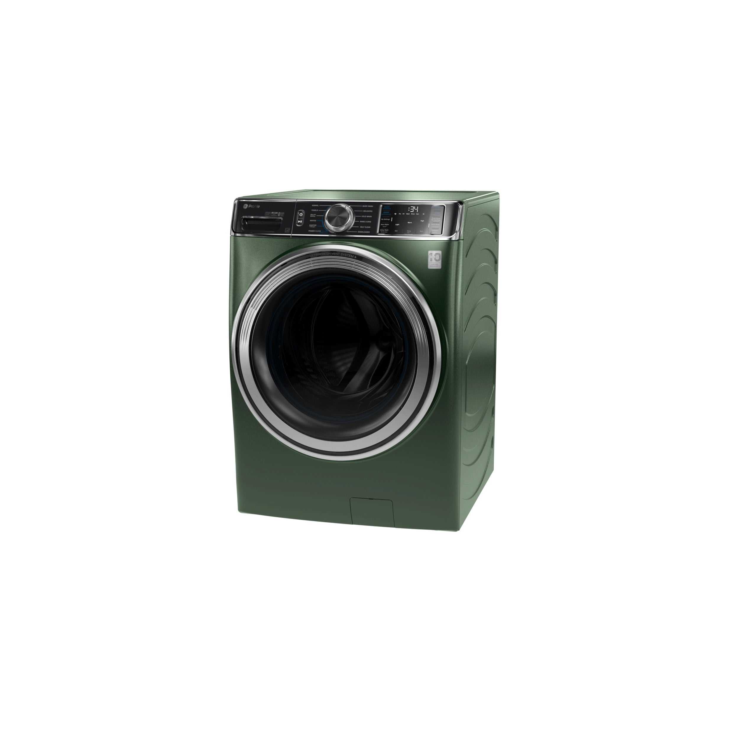 GE JADE GREEN FRONT LOAD 5.5CU SMART WASHER WITH STEAM - Dark Green - Washers - Additional View 25
