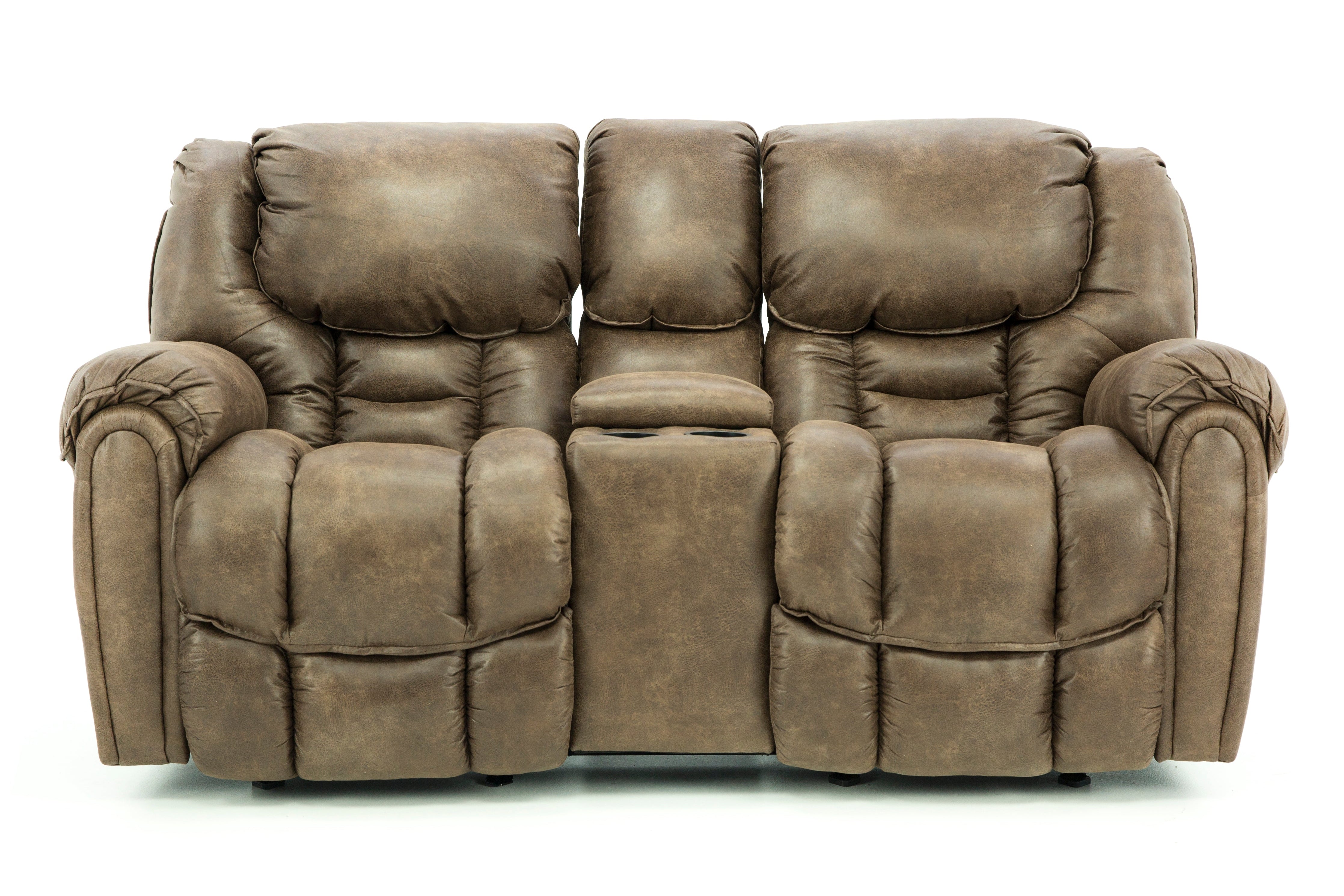 Baxter Reclining Loveseat With Console - Mocha