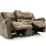 Baxter Reclining Loveseat With Console - Mocha - Additional View 6
