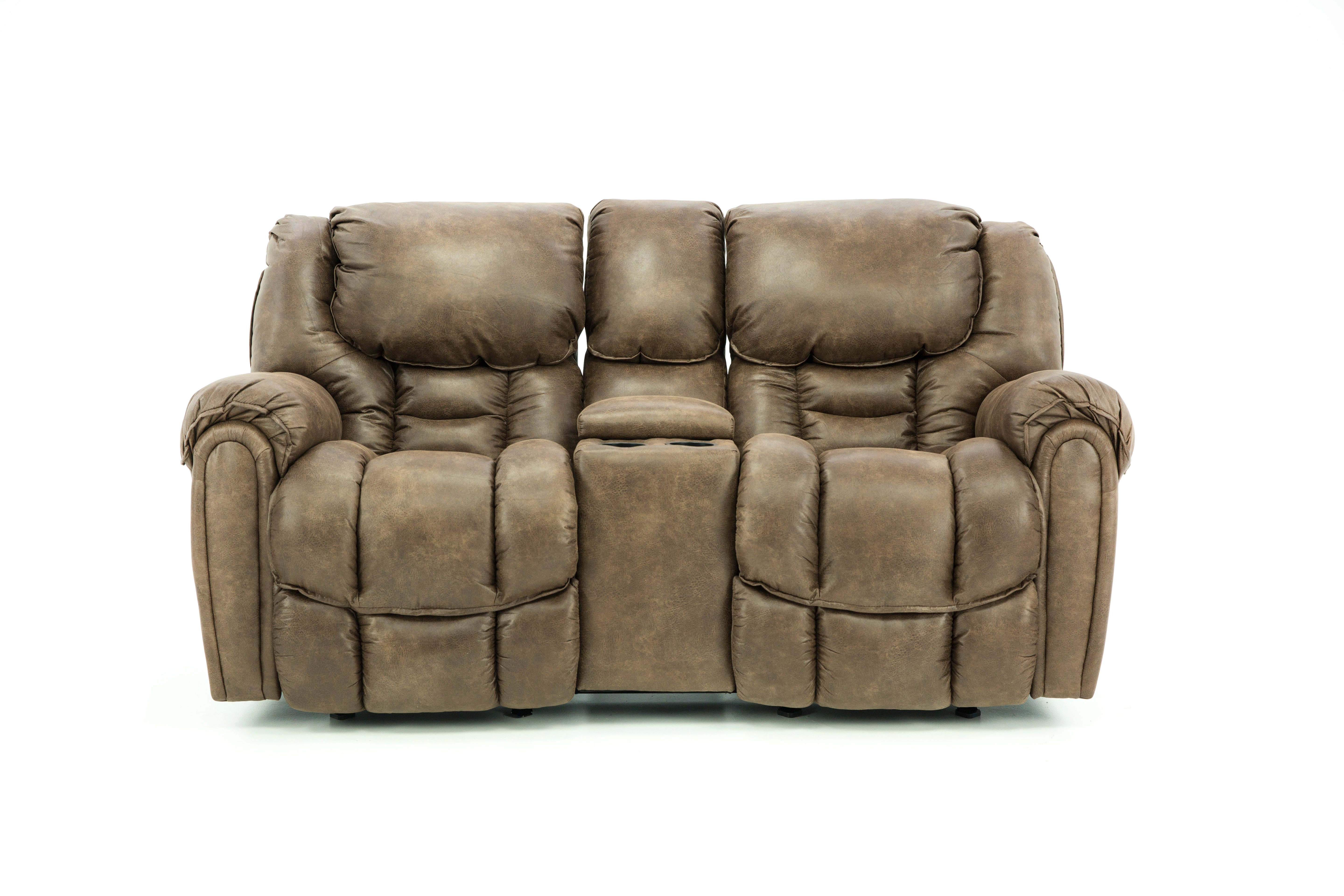 Baxter Power Loveseat With Console - Mocha