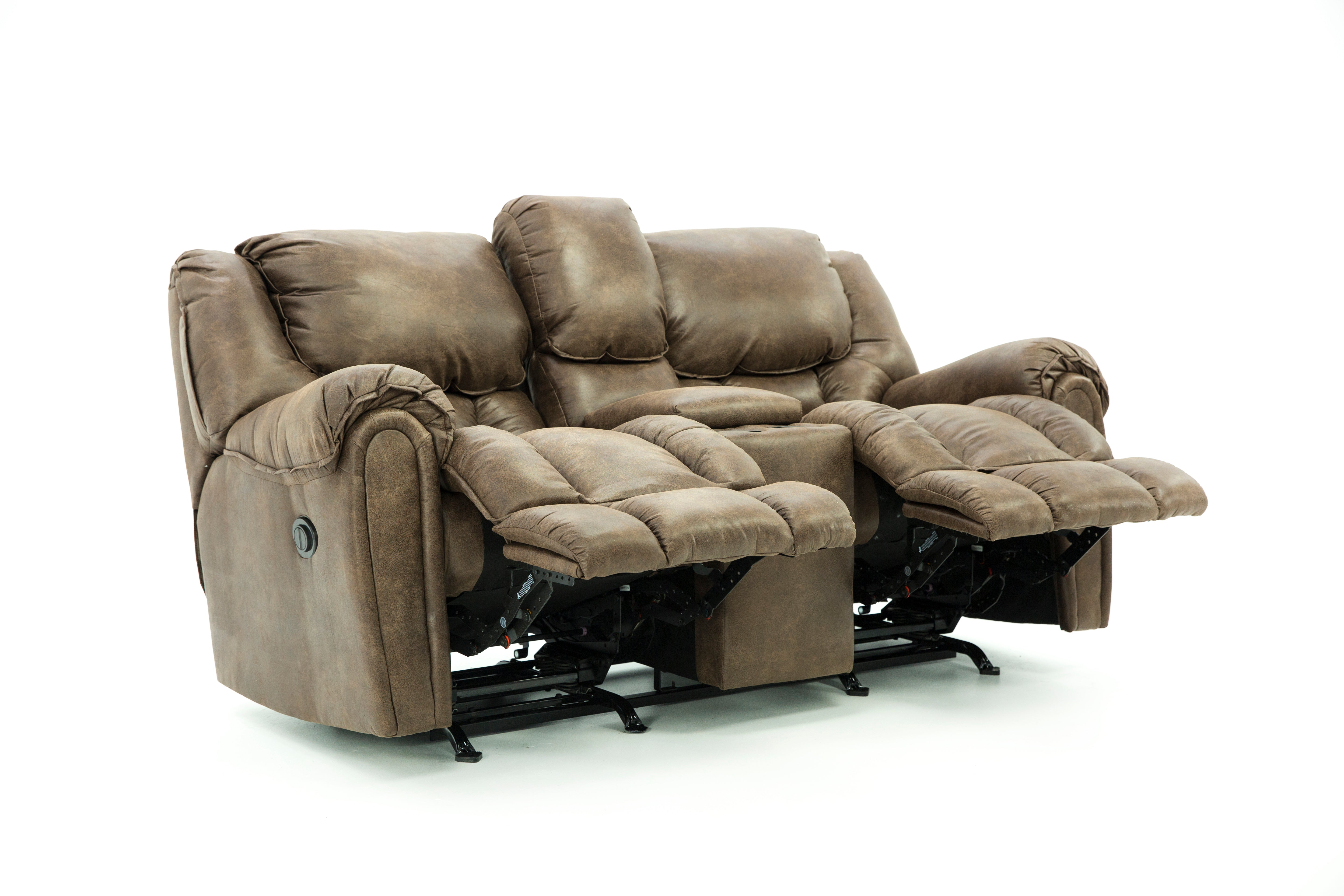 Baxter Power Loveseat With Console - Mocha - Additional View 2