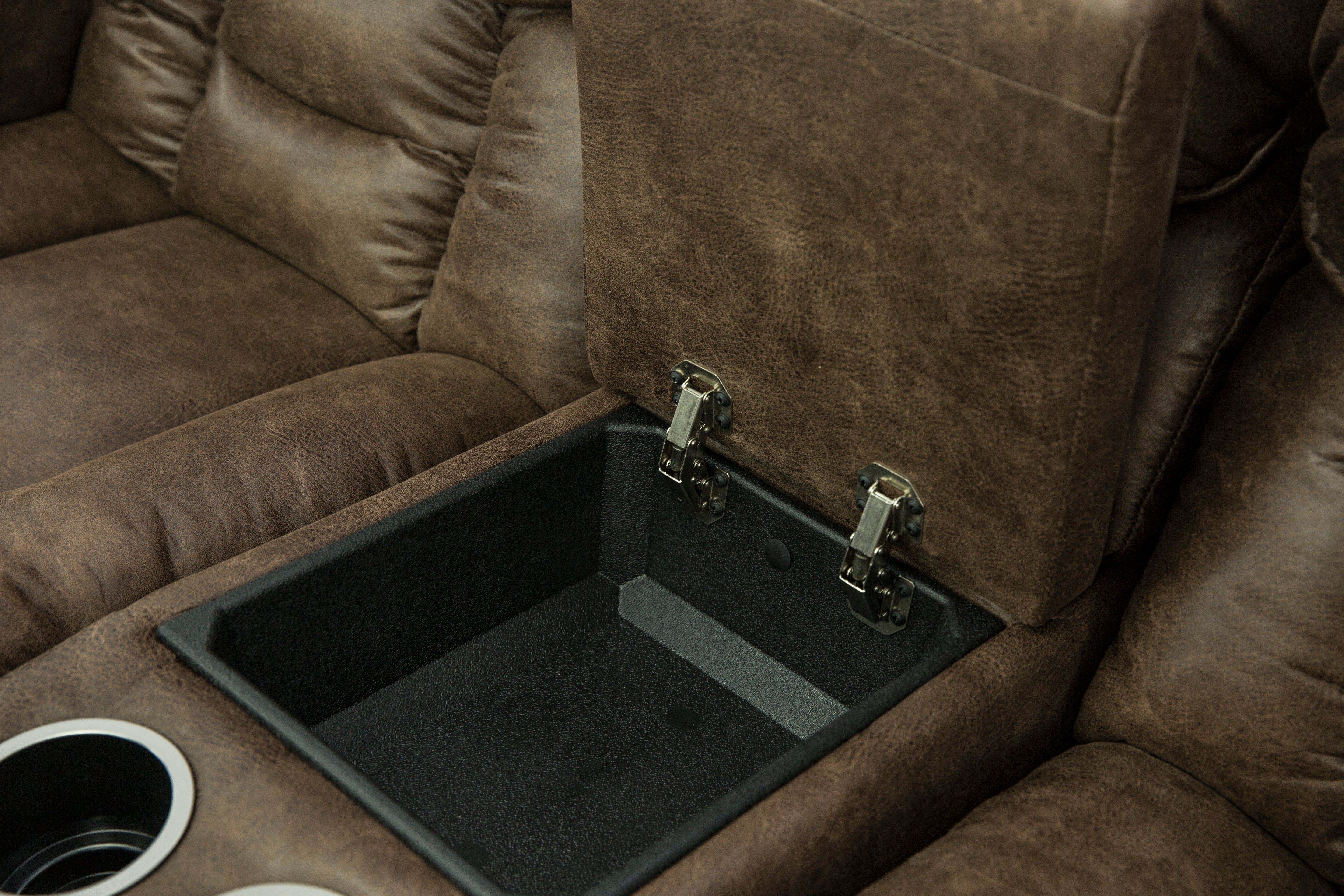 Baxter Power Loveseat With Console - Mocha - Additional View 5