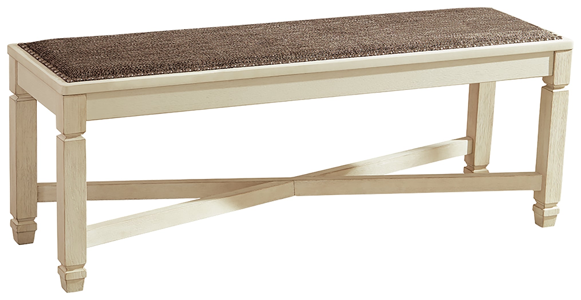 Ashley Furniture - Bolanburg Dining Room Bench - Beige Fabric|Wood - Benches