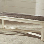 Ashley Furniture - Bolanburg Dining Room Bench - Beige Fabric|Wood - Benches - Additional View 1