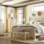 Ashley Furniture - Bolanburg Dining Room Bench - Beige Fabric|Wood - Benches - Additional View 4