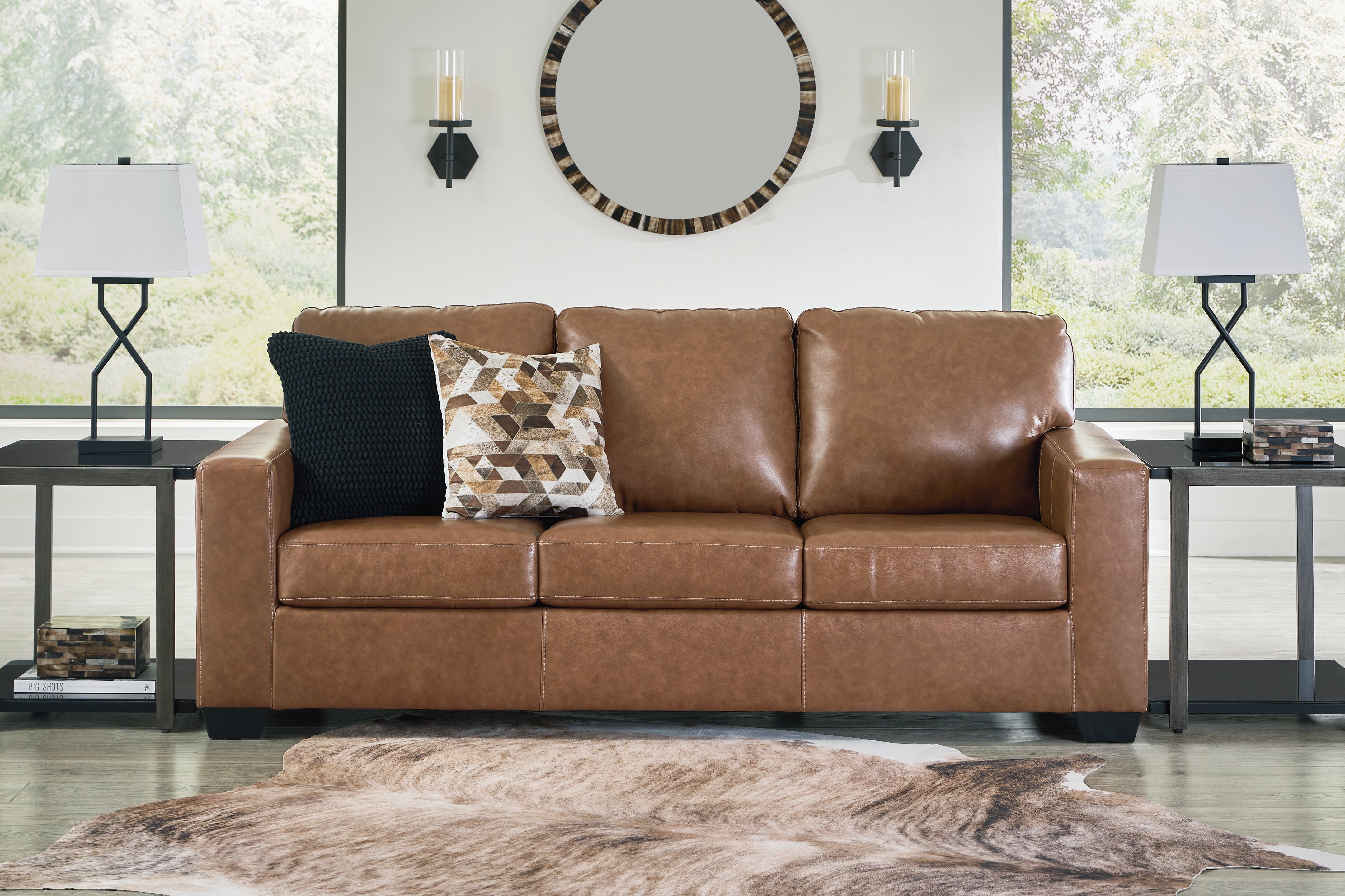 Ashley Furniture - Bolsena Caramel Leather Sofa - Light Brown Leather Match - Sofas - Additional View 1
