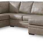 Ashley Furniture - Amuleto Desert Sectional - Beige Leather Match - Sectionals