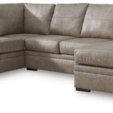 Ashley Furniture - Amuleto Desert Sectional - Beige Leather Match - Sectionals