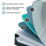 Tempur Sealy - Proadapt 2.0 Medium Hybrid King Mattress - White|Black Fabric - Mattresses - Additional View 6