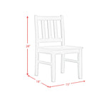 Elements International - KIDS 5PC TABLE AND CHAIR SET - White Wood - Dining Room Sets - Additional View 12