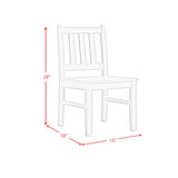 Elements International - KIDS 5PC TABLE AND CHAIR SET - White Wood - Dining Room Sets - Additional View 12