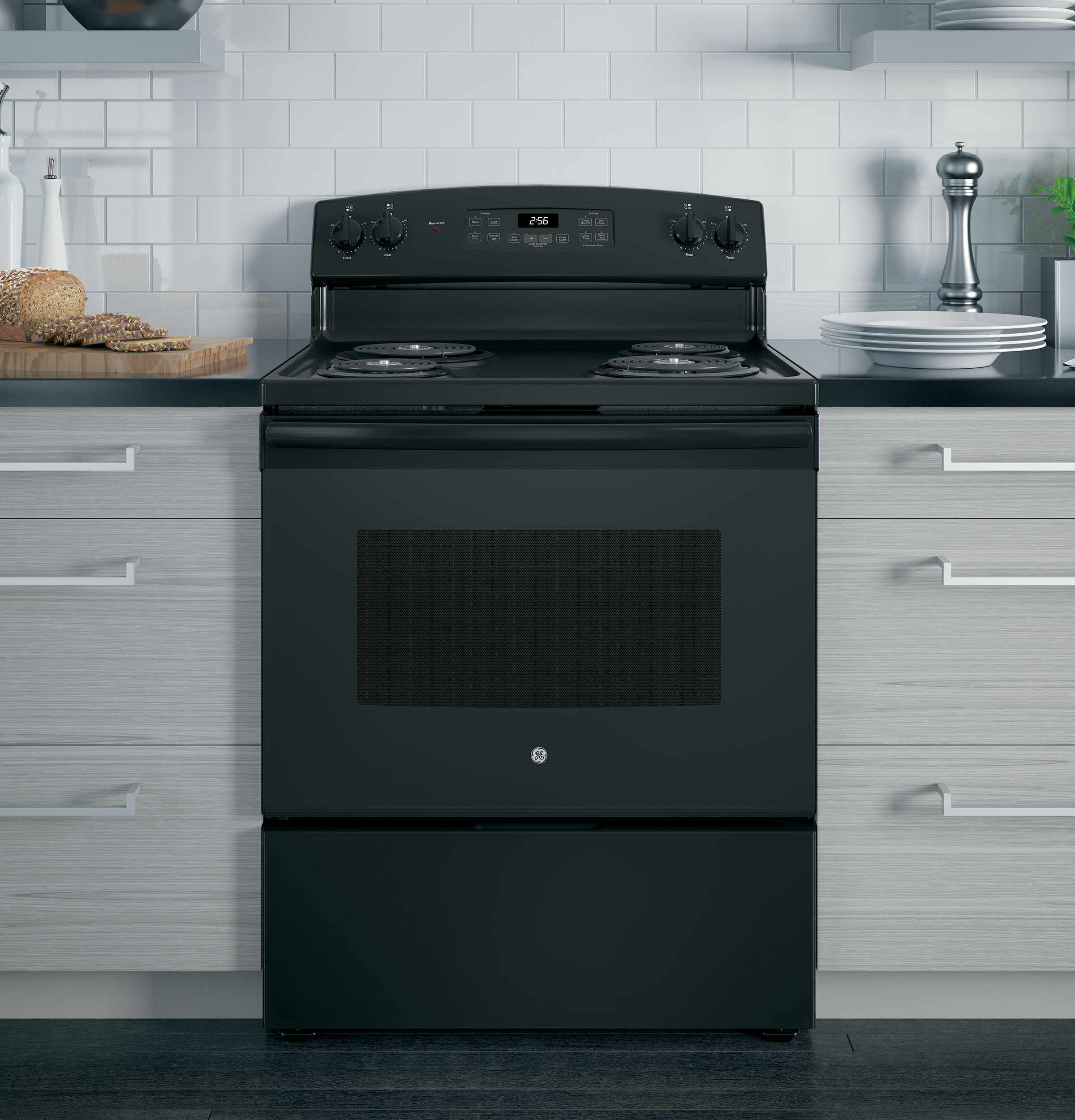 GE BLACK 5CU FREE-STANDING ELECTRIC RANGE - Ranges - Additional View 4