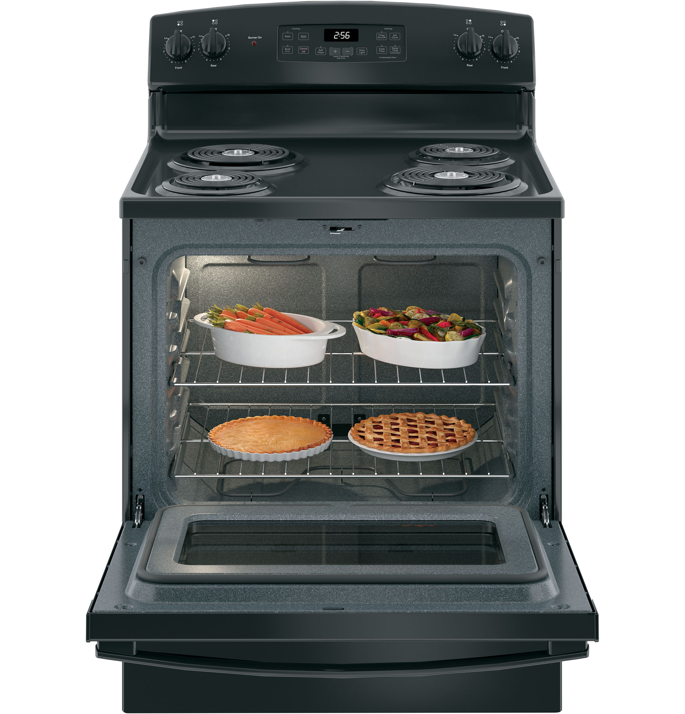 GE BLACK 5CU FREE-STANDING ELECTRIC RANGE - Ranges - Additional View 5
