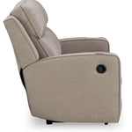 Ashley Furniture - Lavenhorne Reclining Sofa With Drop Down Table - Pebble - Pearl Silver Faux Leather - Sofas - Additional View 4