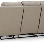 Ashley Furniture - Lavenhorne Reclining Sofa With Drop Down Table - Pebble - Pearl Silver Faux Leather - Sofas - Additional View 5