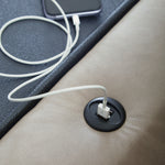 Ashley Furniture - Lavenhorne Reclining Sofa With Drop Down Table - Pebble - Pearl Silver Faux Leather - Sofas - Additional View 8