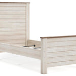 Ashley Furniture - Willowton Twin Bed - Beige Wood - Beds