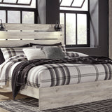 Ashley Furniture - Cambeck King Panel Bed With Lights - White - Beige Wood - Beds - Additional View 2