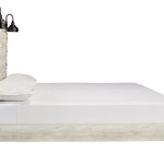 Ashley Furniture - Cambeck King Panel Bed With Lights - White - Beige Wood - Beds - Additional View 5