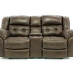 Haygen Power Loveseat With Console - Espresso