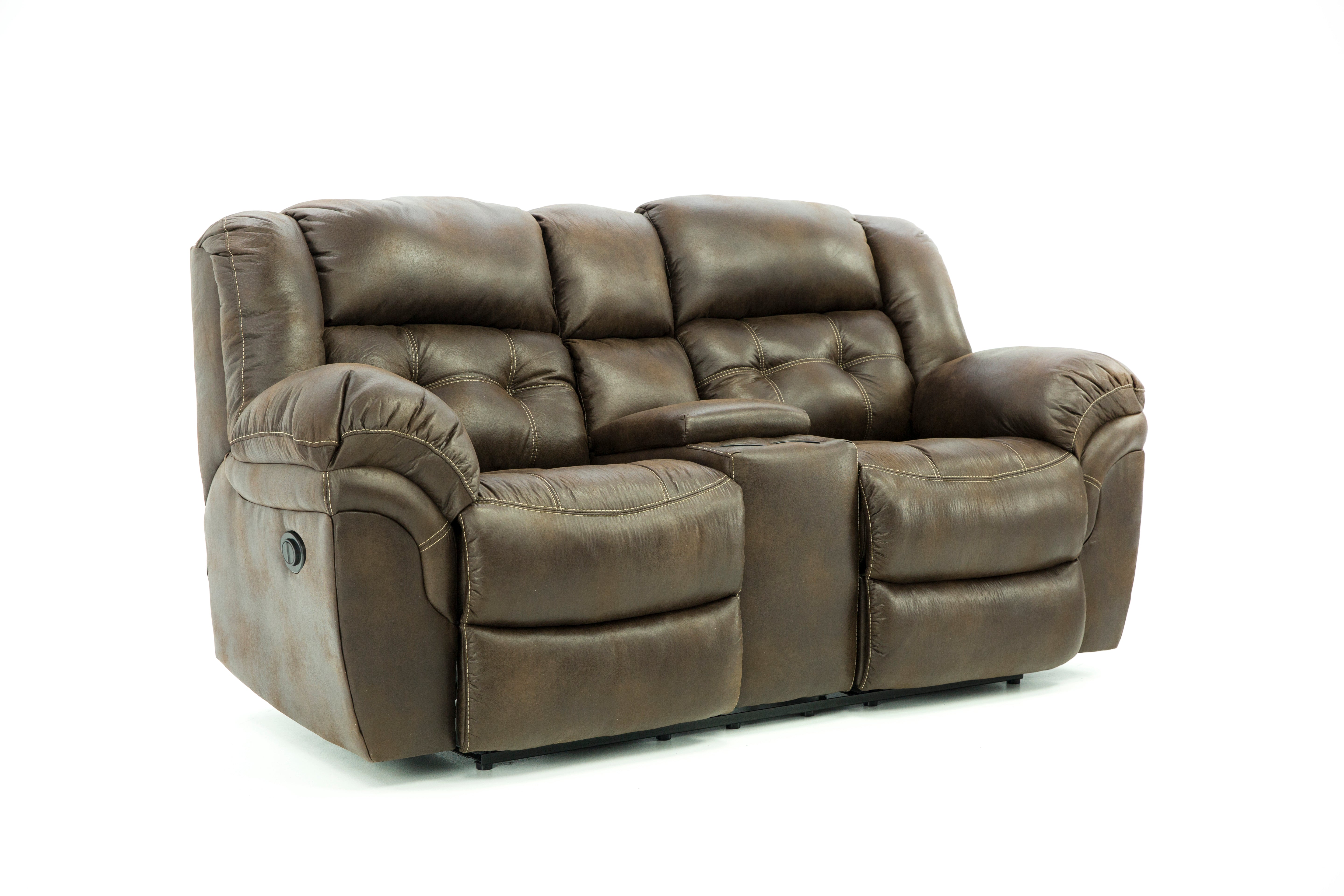 Haygen Power Loveseat With Console - Espresso - Additional View 1