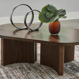 Ashley Furniture - KORESTONE COCKTAIL TABLE - Dark Brown Wood - Tables - Additional View 1