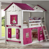PRINCESS WHITE/PINK TWIN/TWIN BUNKBED