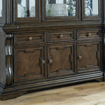 Ashley Furniture - Maylee Dining Buffet - Dark Brown Wood - Servers - Additional View 1