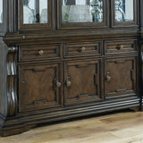 Ashley Furniture - Maylee Dining Buffet - Dark Brown Wood - Servers - Additional View 1