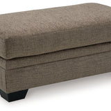 Ashley Furniture - Stonemeade Ottoman - Nutmeg - Dark Brown Fabric - Ottomans