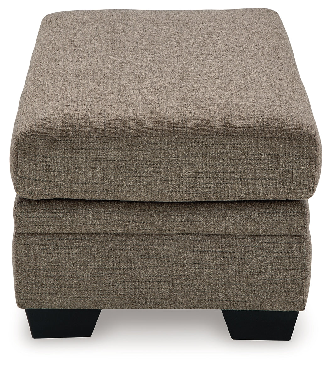 Ashley Furniture - Stonemeade Ottoman - Nutmeg - Dark Brown Fabric - Ottomans - Additional View 3